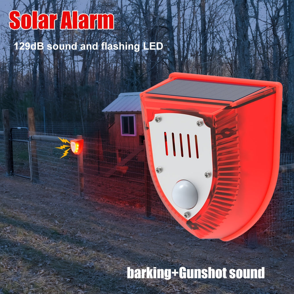 Solar Motion Alarm with Dog Bark & Gunshot Sound (3 pcs)