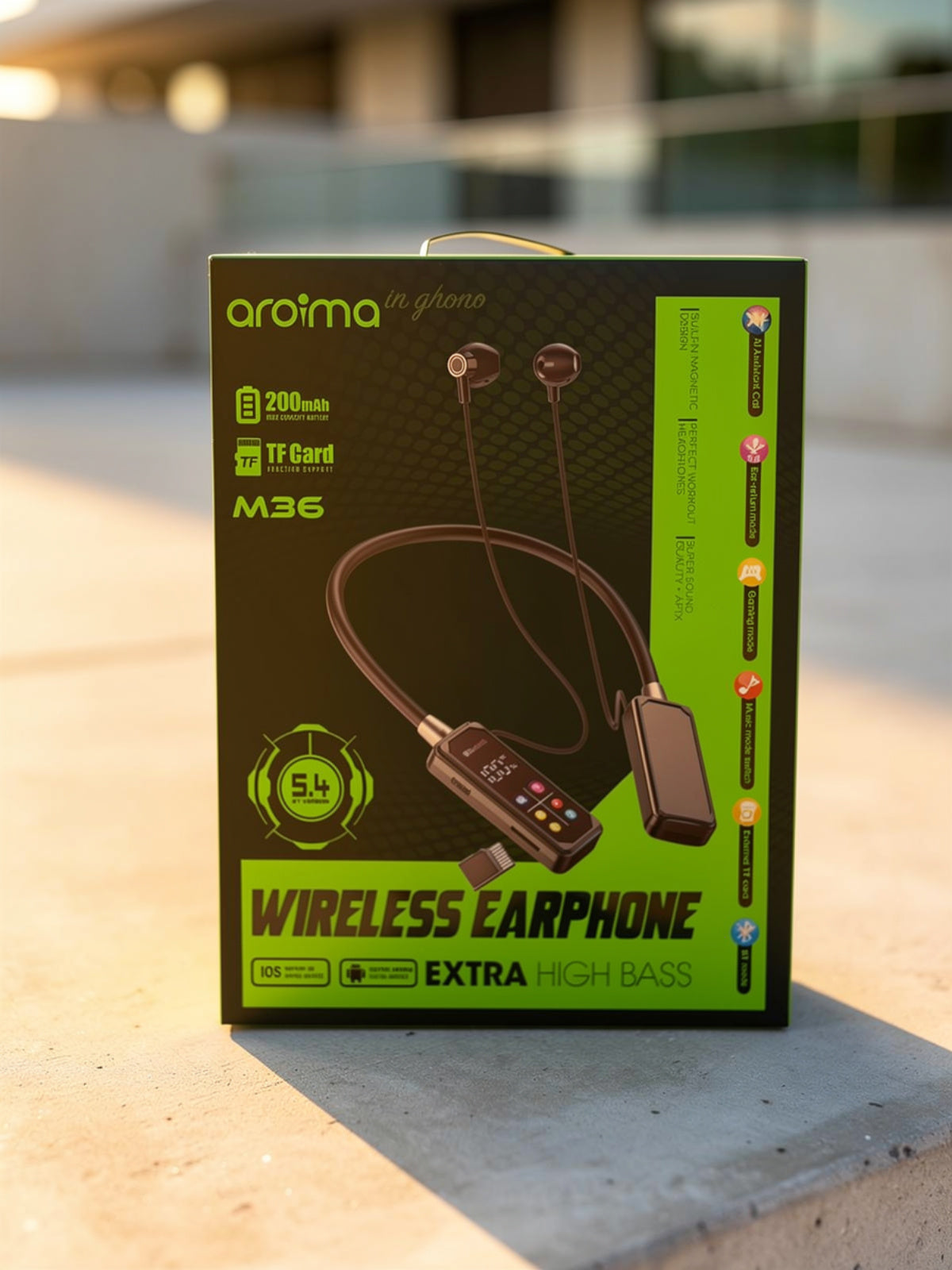 Awazup M36 Ultra ~ Digital Display Wireless Neckband