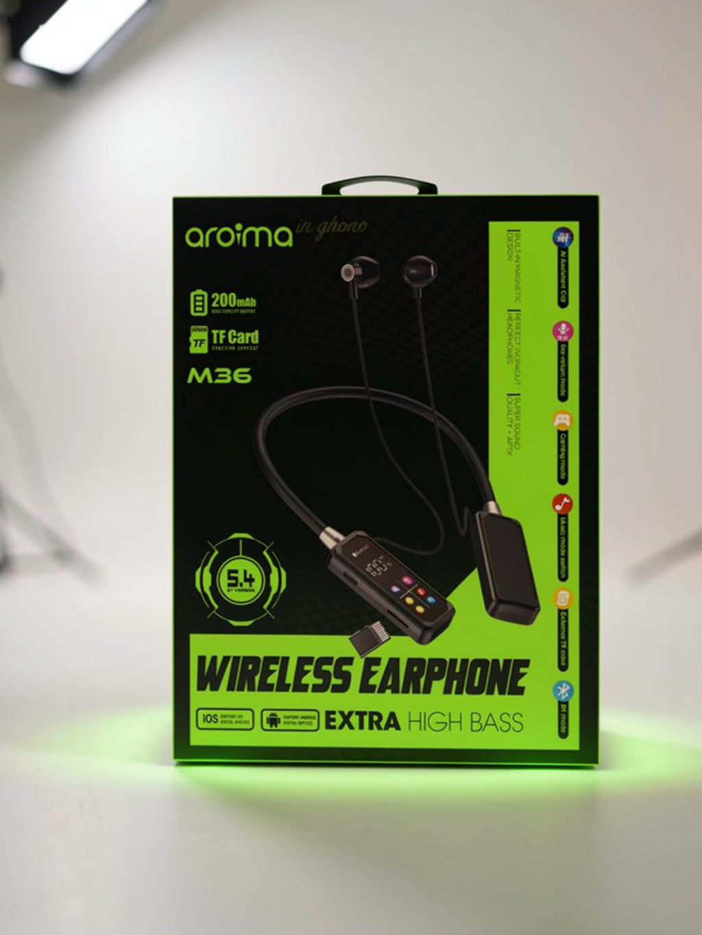 Awazup M36 Ultra ~ Digital Display Wireless Neckband