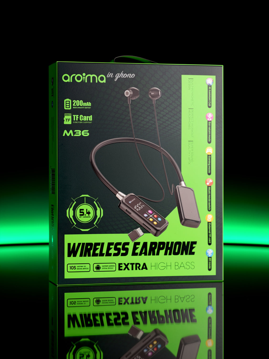 Awazup M36 Ultra ~ Digital Display Wireless Neckband