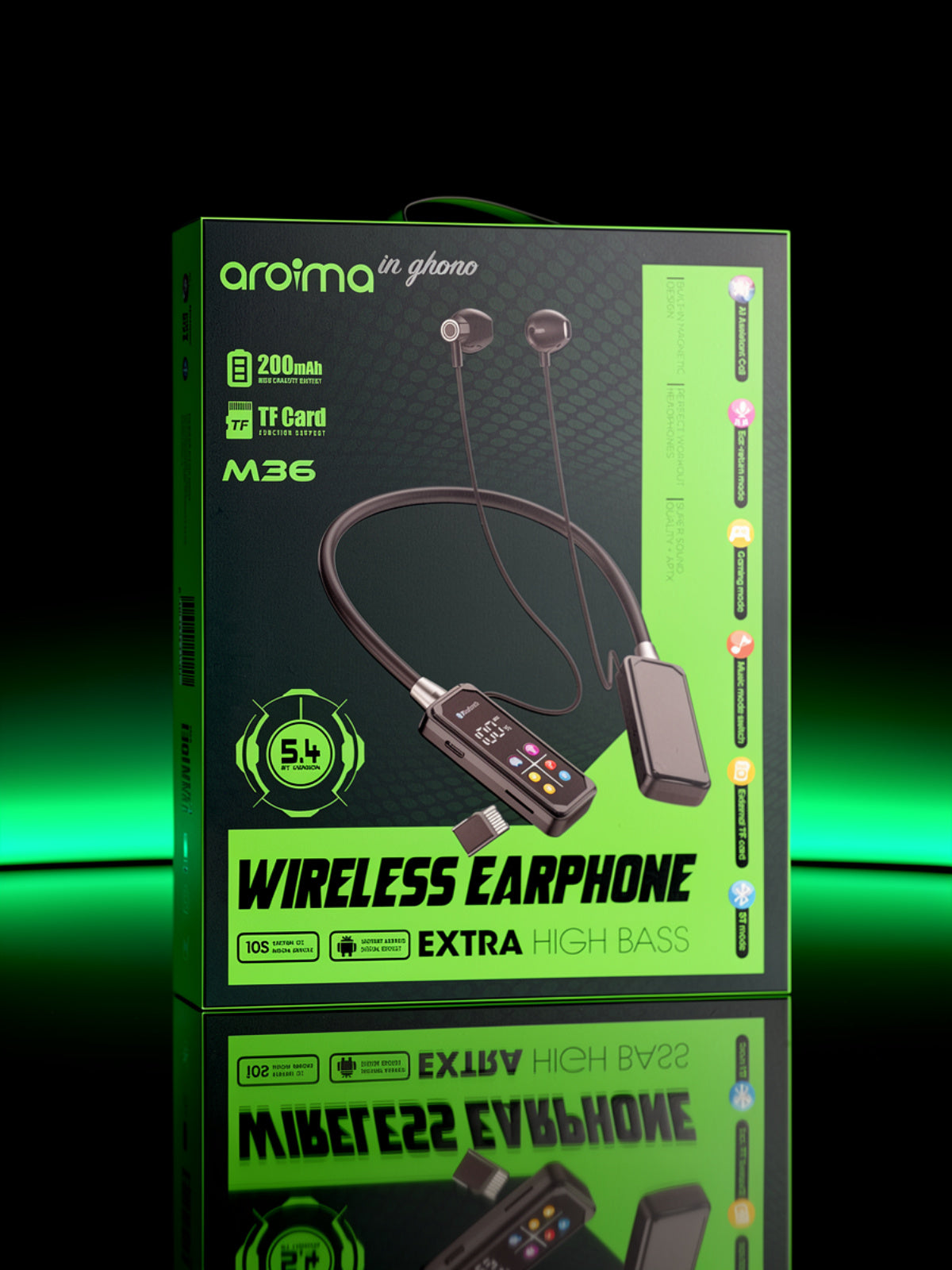 Awazup M36 Ultra ~ Digital Display Wireless Neckband