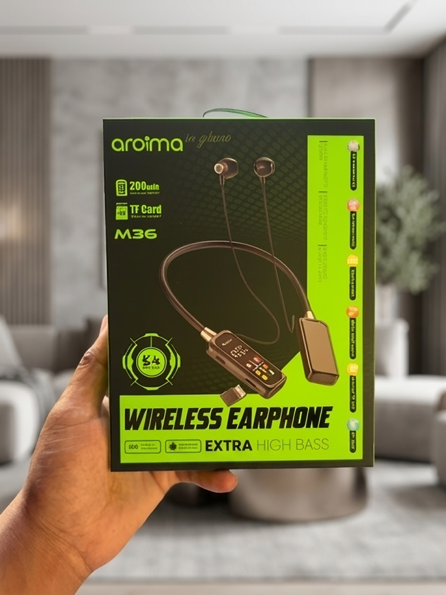 Awazup M36 Ultra ~ Digital Display Wireless Neckband